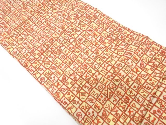 JAPANESEKIMONO / ANTIQUE ANTIQUE OVERTIME CHEMATTO / ABSTRACT PATTERN 